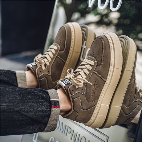 Men's Leather Trendy Fashion Casual Shoes