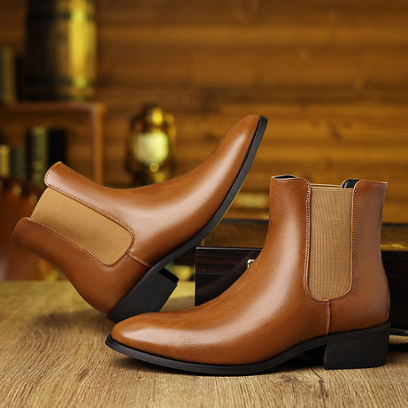 Men's Leather British Style Chelsea Boots