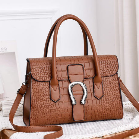 Women's Fashion Handbag Crocodile Pattern Shoulder Bag