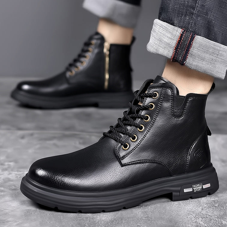 Men's Leather Martin Boots British style Shoes