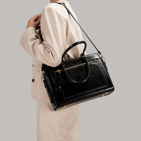 Women's Leather Stylish Big Handbags Set