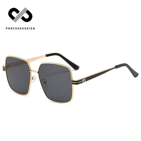 Men's Tide Retro Metal Large Frame  Sunglasses