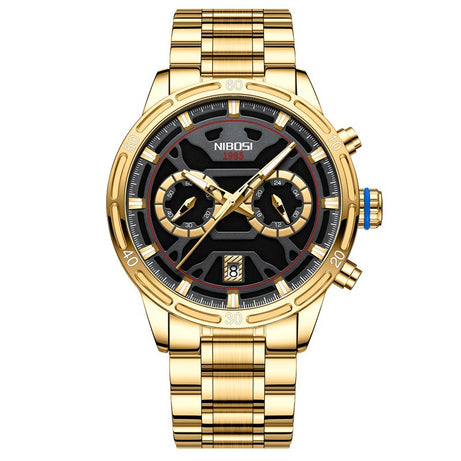 Men's Butterfly Double Snap Buckle   Watch