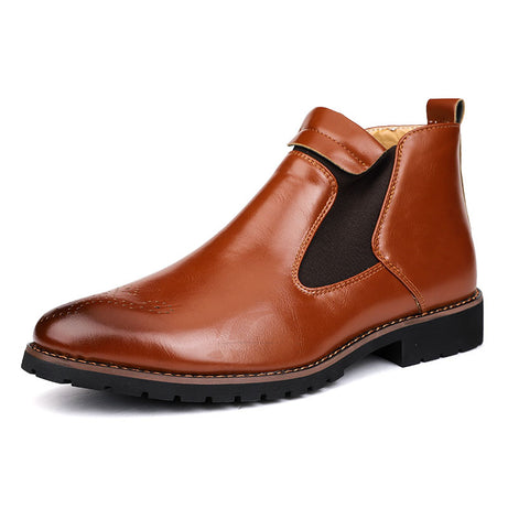 Men's High-top Foot-fitting Carved Short Boots