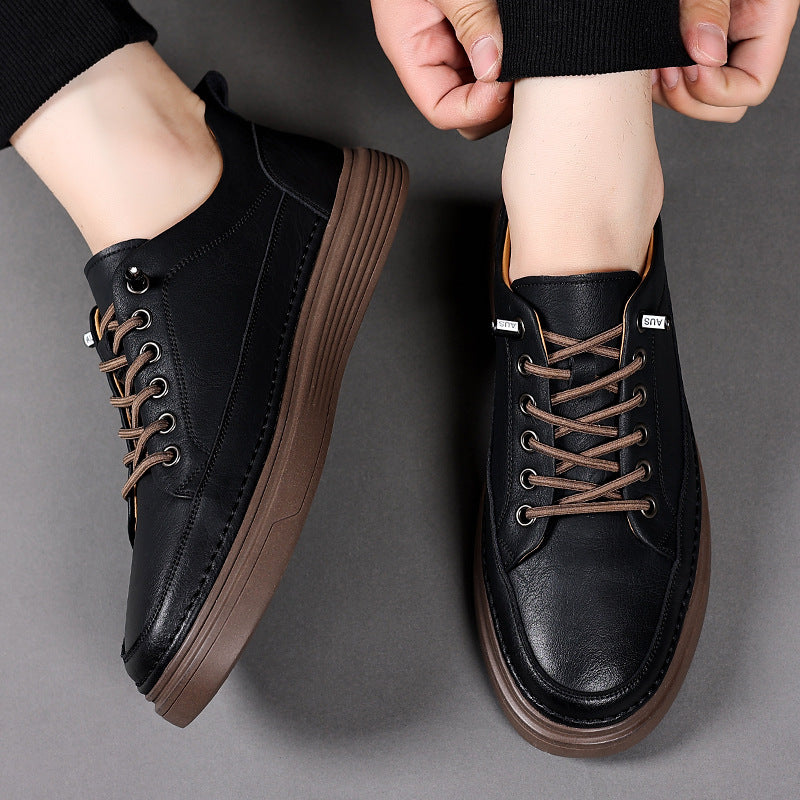 Men's Leather Trendy Versatile Casual Shoes