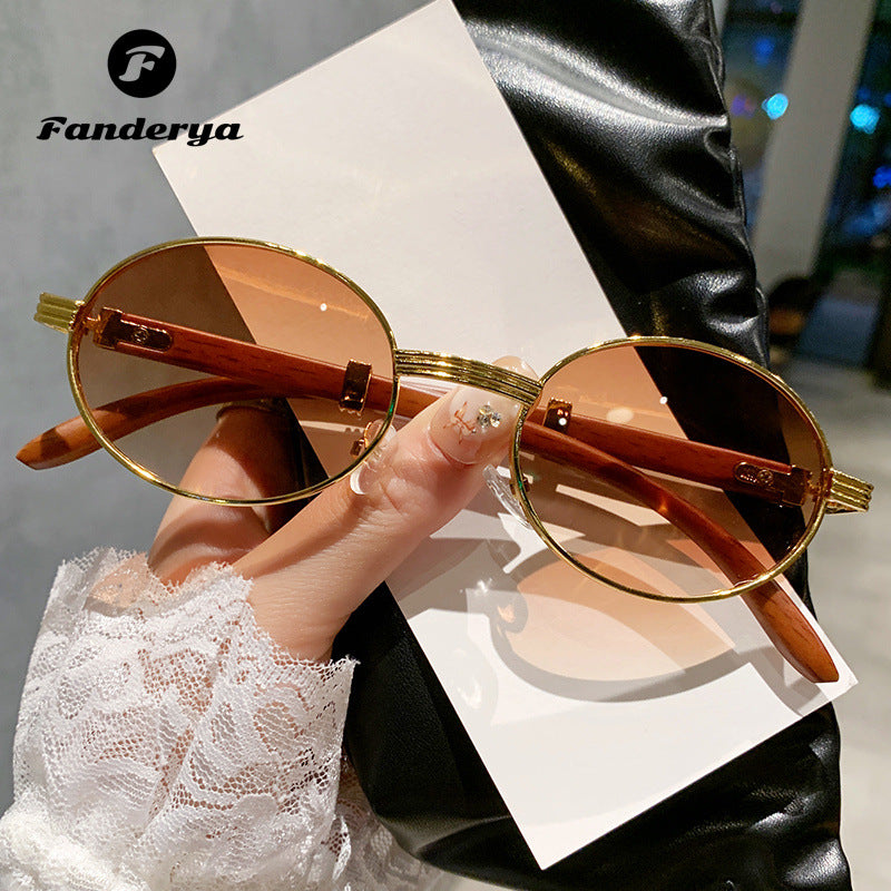 Women's Retro Small Round  Personalized Punk Style Sunglasses