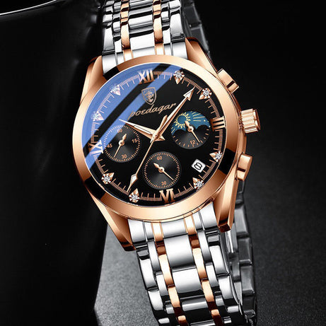 Men's Multi-functional Waterproof Quartz Watch