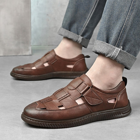 Men's Leather Fashion Trendy Casual Sandals
