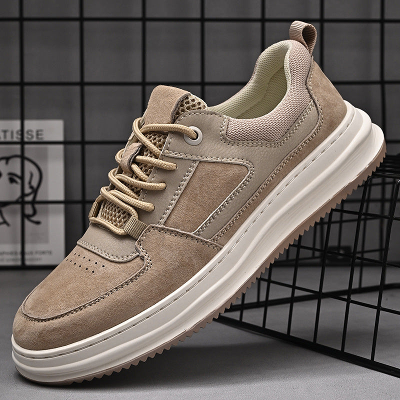 Men's Leather Breathable Casual Sneakers