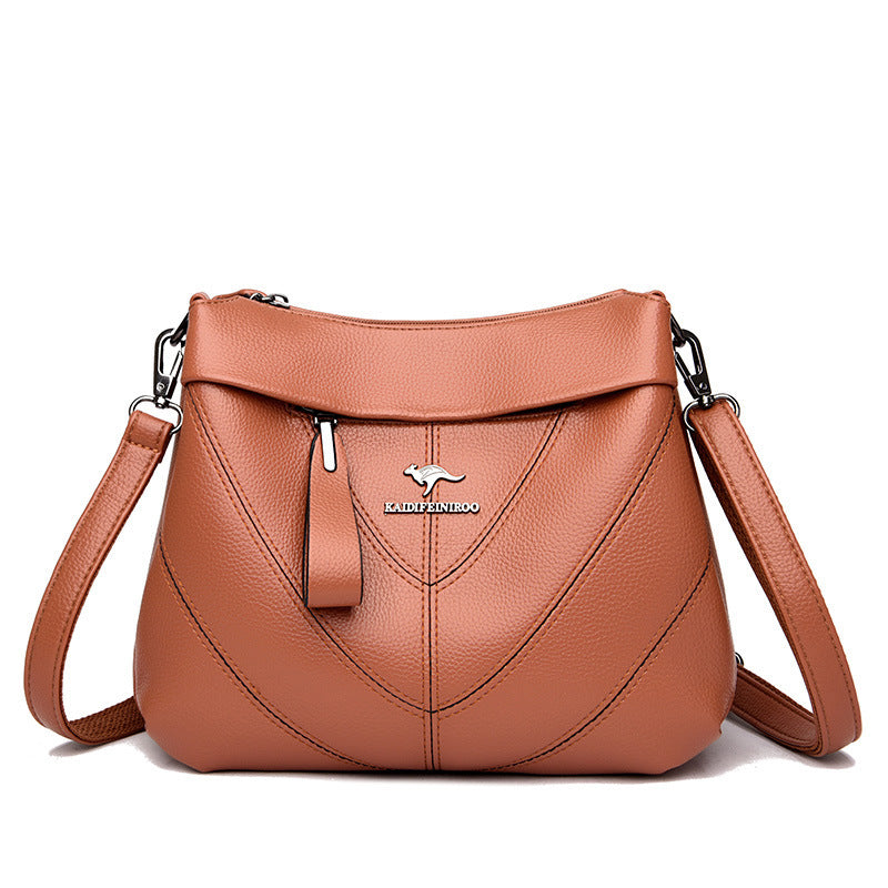 Women's Leather Multi Compartment Shoulder Bag
