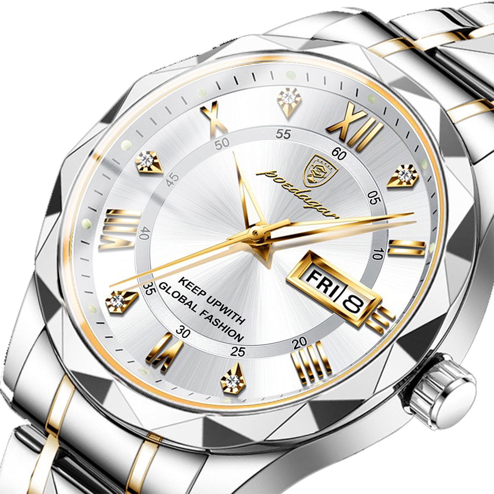 Men's Double Calendar Luminous Quartz Watch