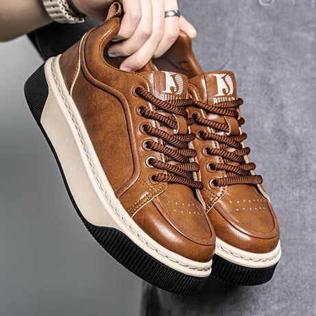 Men's Leather Fashion Versatile Casual Shoes
