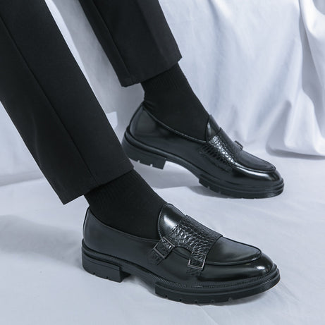 Men's Retro Casual Double Tower Buckle Shoes