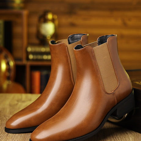 Men's Leather British Style Chelsea Boots