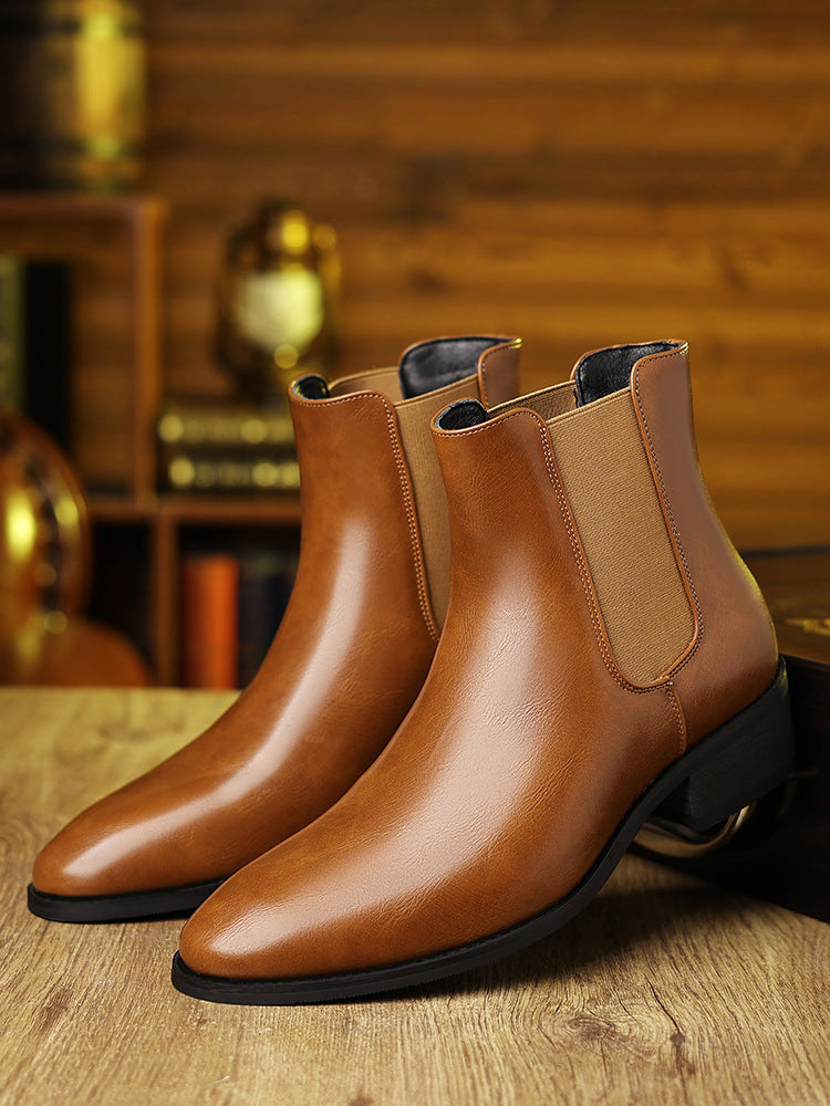 Men's Leather British Style Chelsea Boots