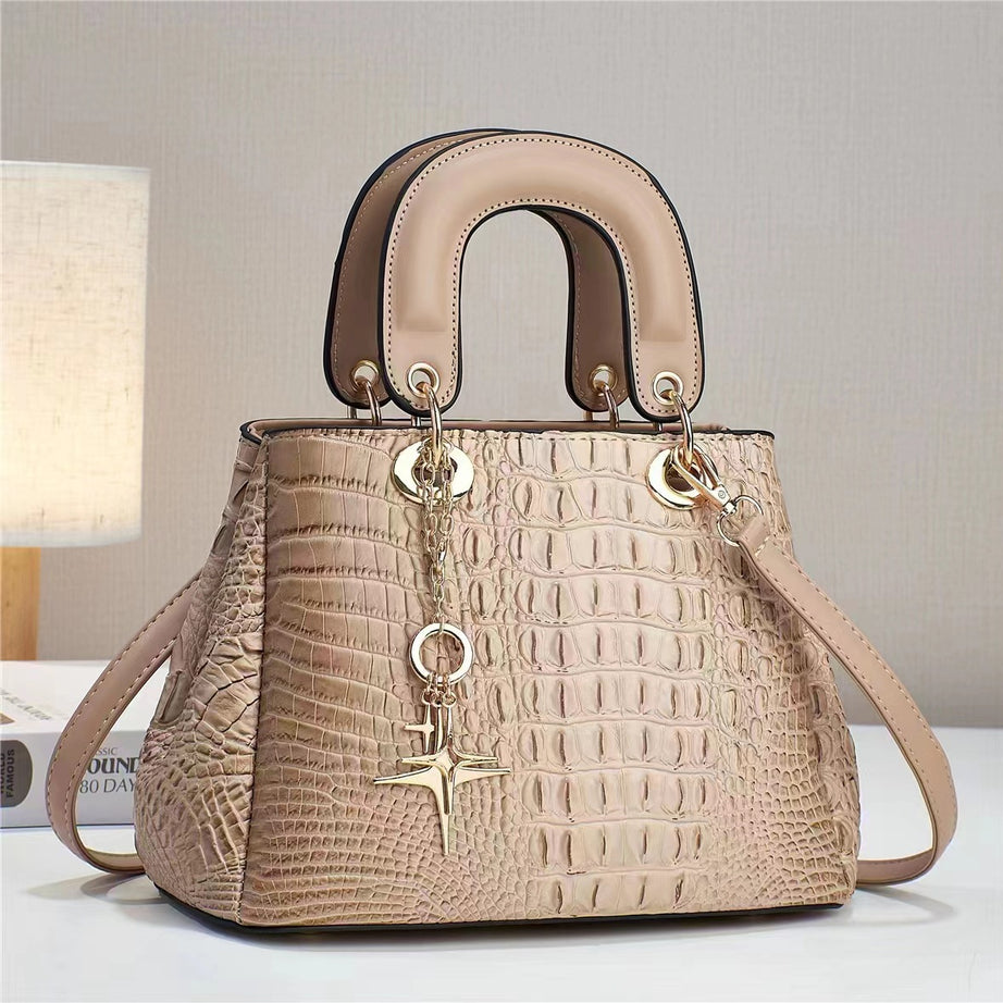 Women's Bag Crocodile Pattern Handbag Large Capacity Bag