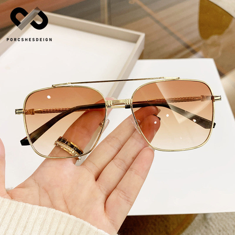 Women's Metal Thin UV Protection Sunglasses