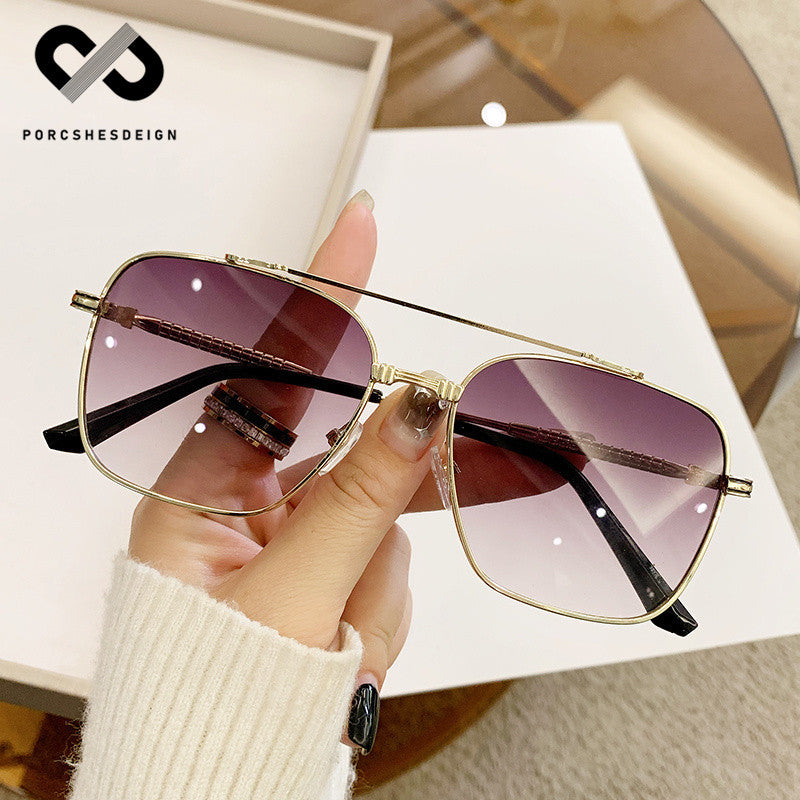 Women's Metal Thin UV Protection Sunglasses