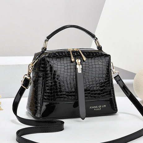 Women's Glossy Pillow Large Capacity Square Bag