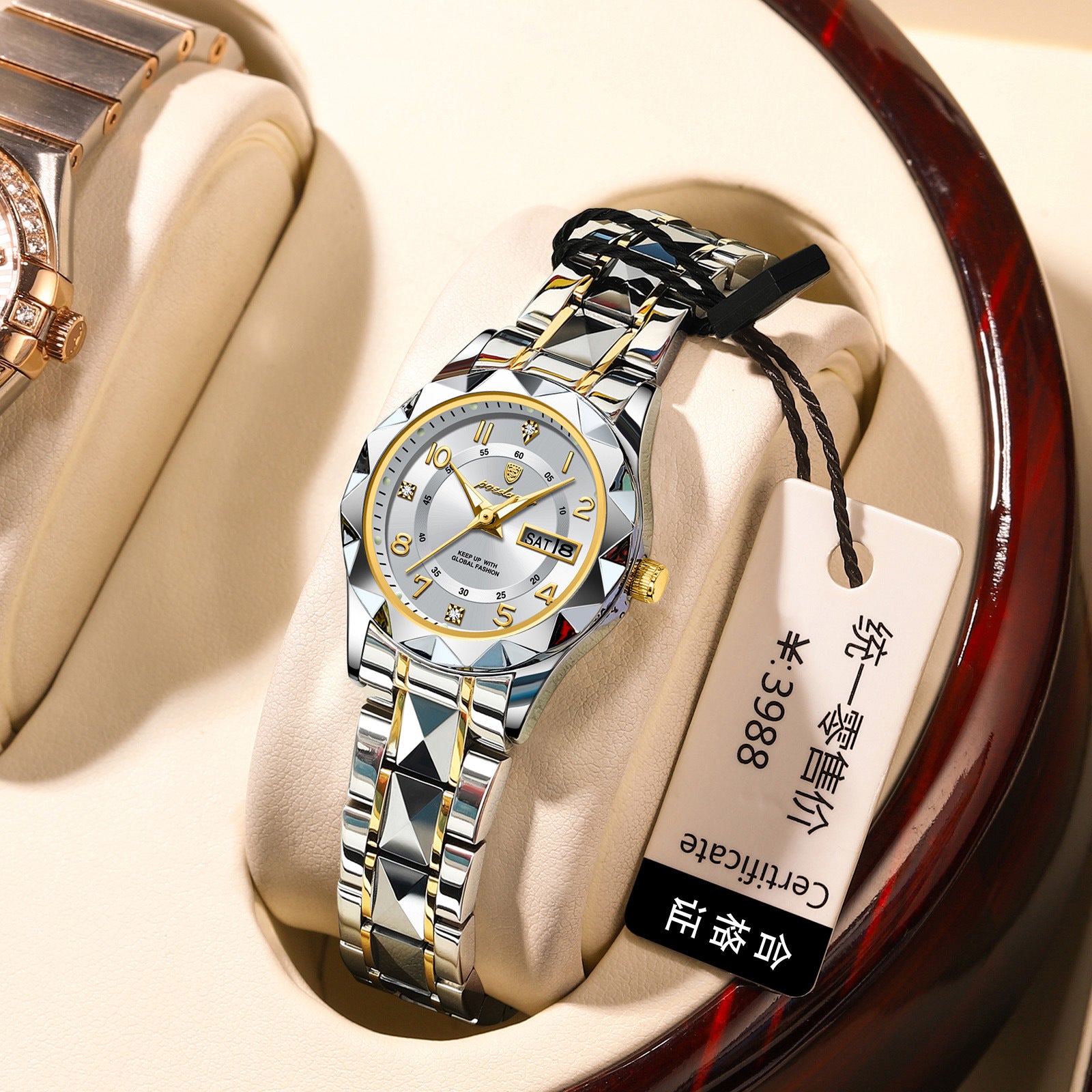 Women's Waterproof Double Calendars Watch