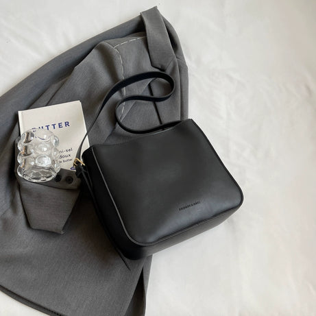 Women's Leather Casual Shoulder Bucket Bag