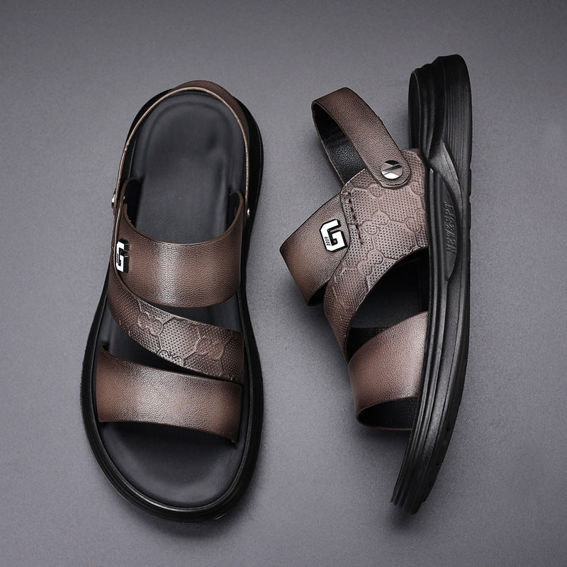 Men's Leather Casual Outdoor Sandals