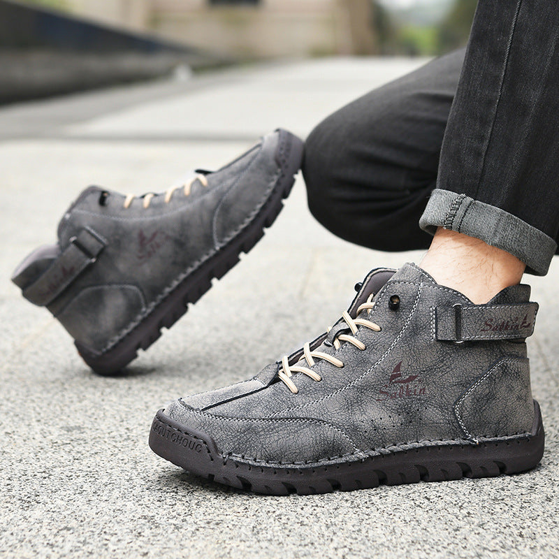 Men's Leather Foot-Fitting Lazy Casual Shoes