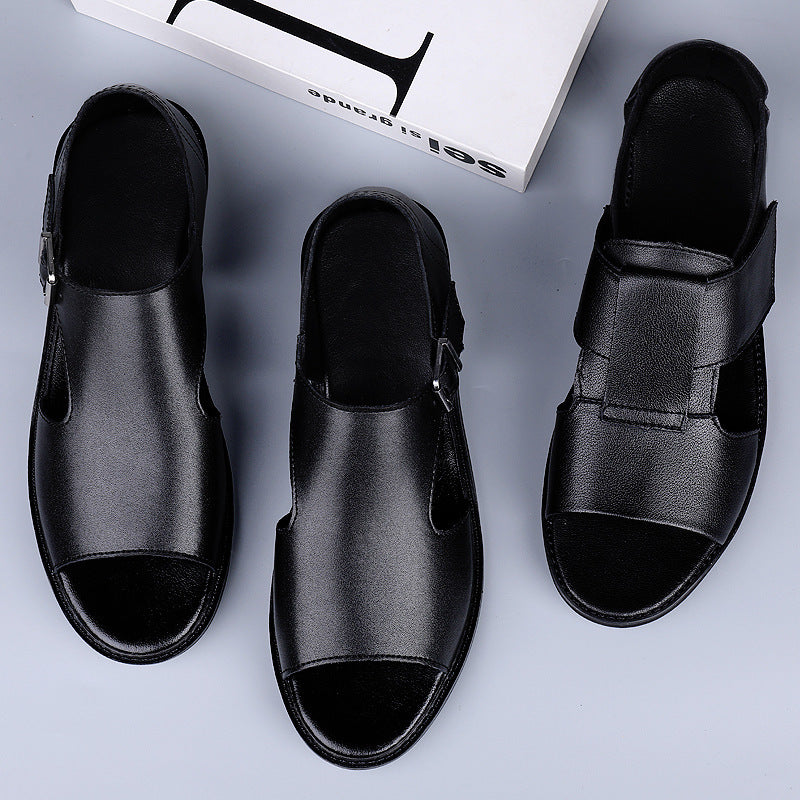 Men's Leather Breathable Casual Sandals