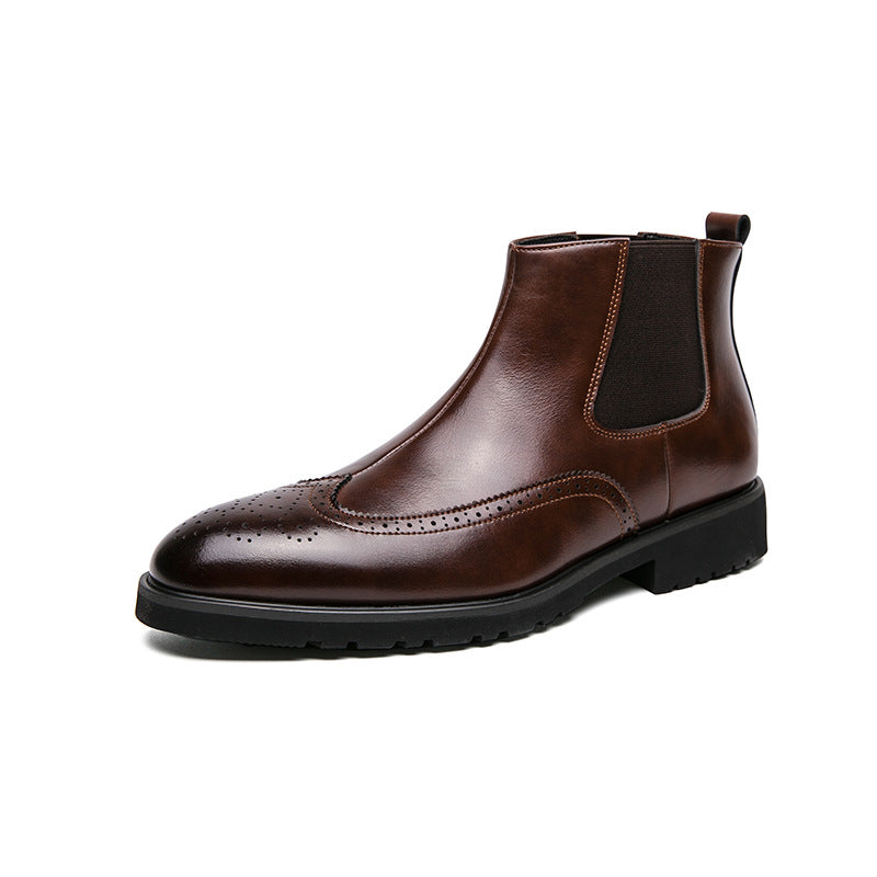 Men's Fashion Polished High-Top Chelsea Boots