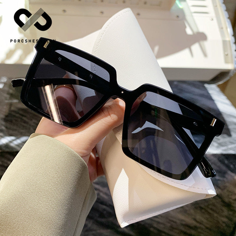 Women's Retro Square UV Protection Large Frame Sunglasses