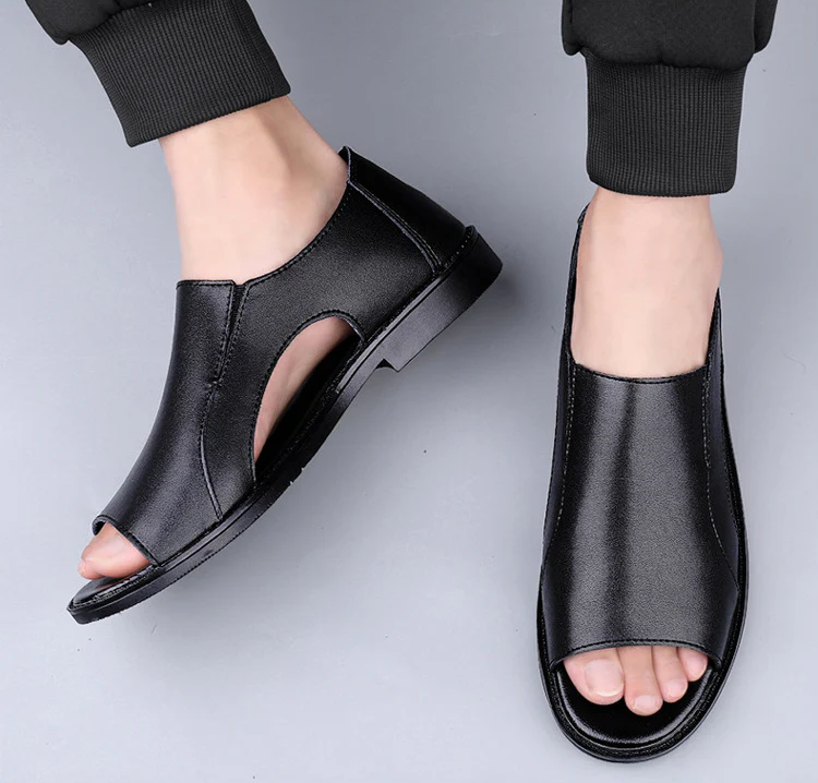 Men's Leather Breathable Casual Sandals