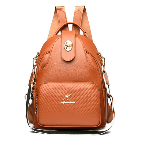 Women's Leather Versatile Stylish Backpack