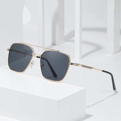 Women's  Metal Square  Large-frame UV-proof Sunglasses