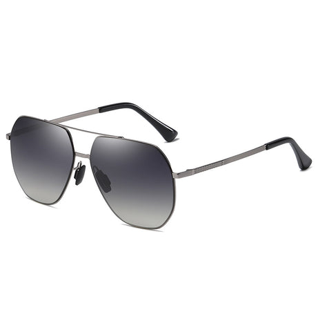 Men's Large Frame Two-color Metal Polarized Sunglasses