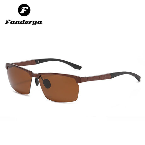 Men's Aluminum Half-frame Polarized UV-proof Sunglasses