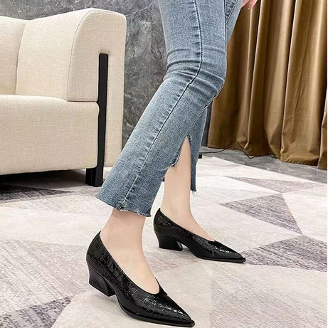 Women's Fashion Solid Office Heels Shoes