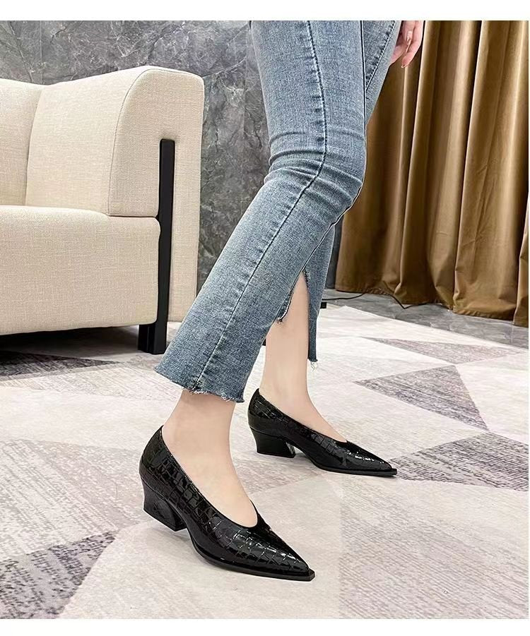 Women's Fashion Solid Office Heels Shoes