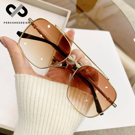 Women's Metal Thin UV Protection Sunglasses