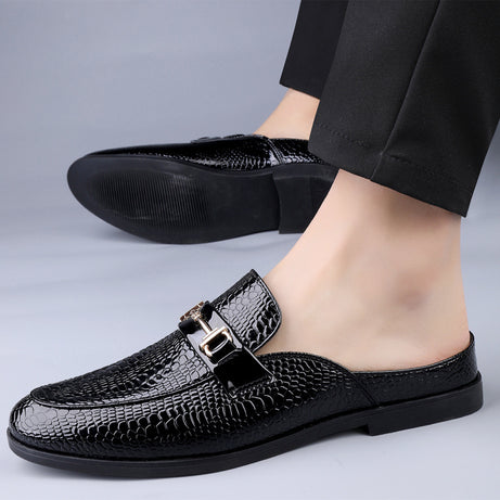 Men's Loafers Glossy & Crocodile Pattern Shoes