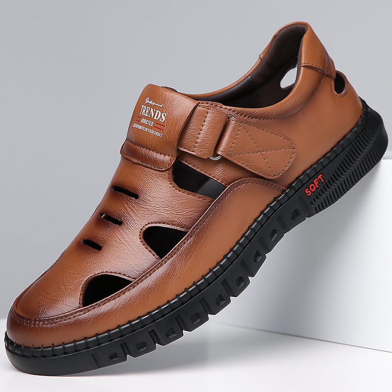 Men's Leather Breathable Casual Sandals
