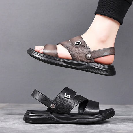 Men's Leather Casual Outdoor Sandals