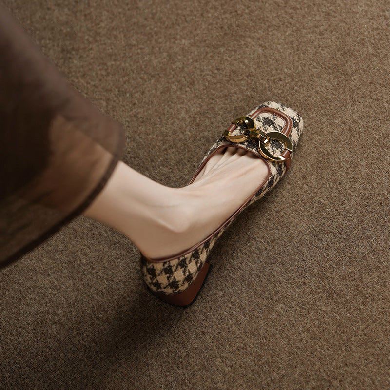 Women's Retro Mid-Heel Fashionable Shoes