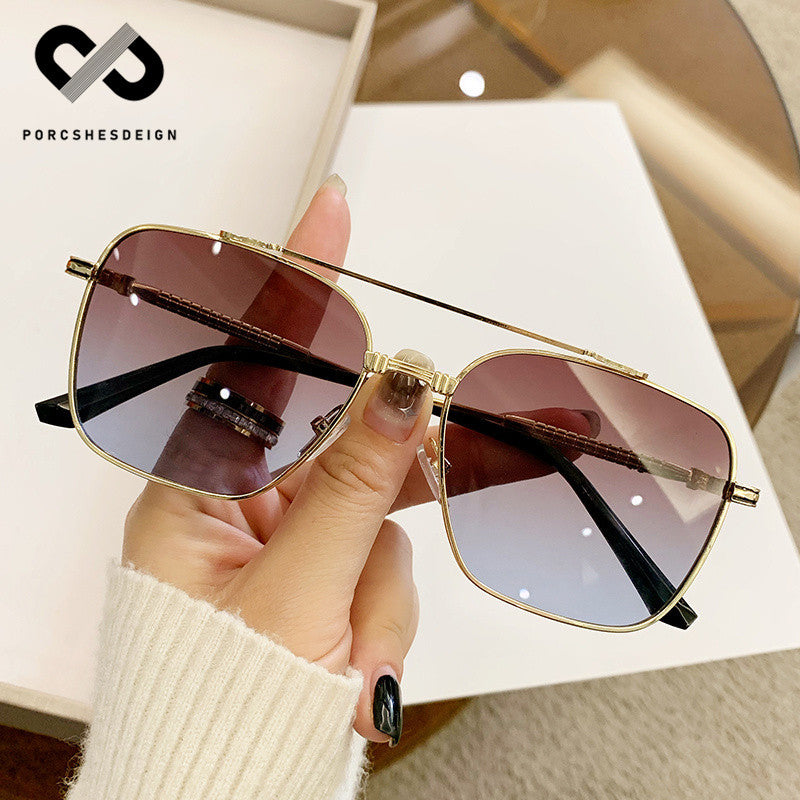 Women's Metal Thin UV Protection Sunglasses