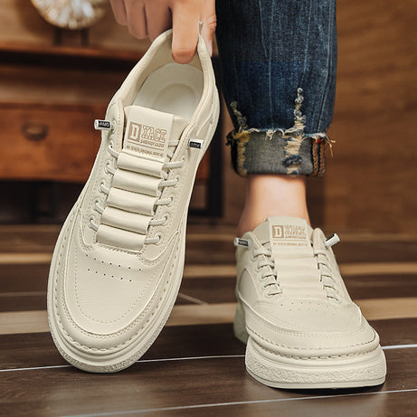 Men's Leather Low-top Foot-fitting Lazy Shoes