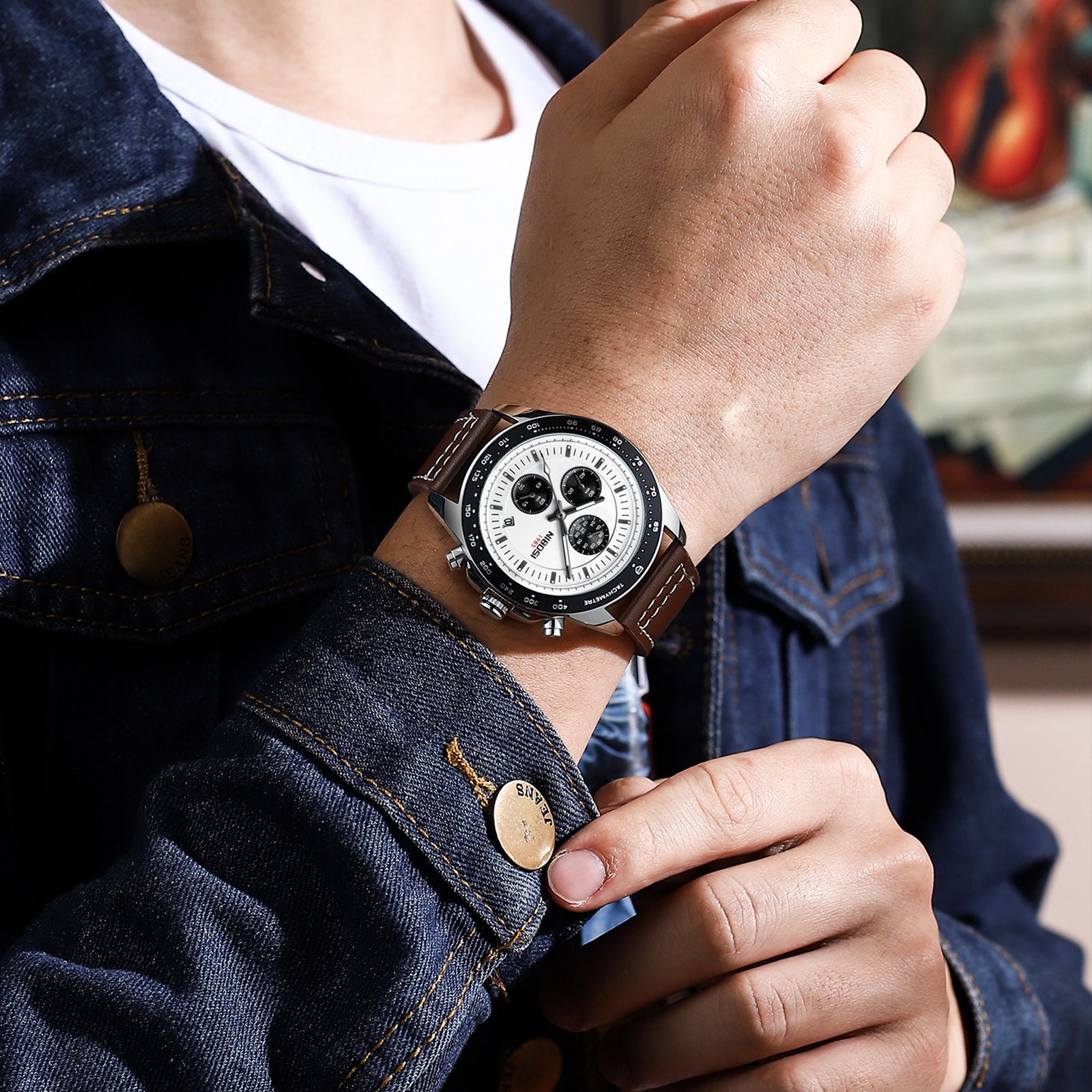 Men's Waterproof Multi-function Quartz Watch