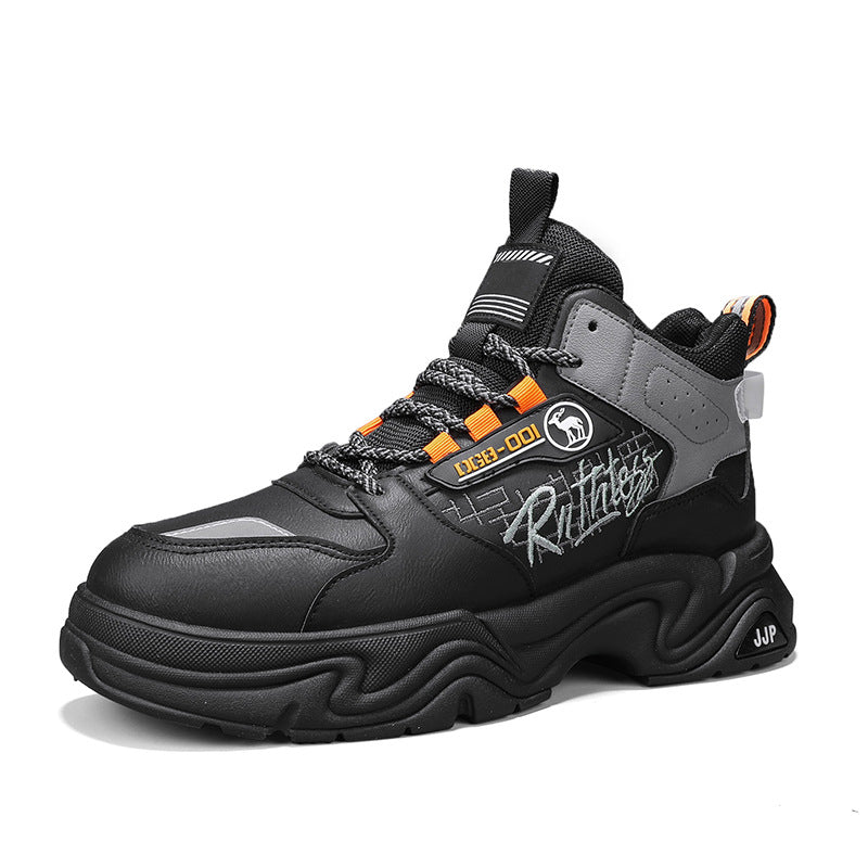 Men's Autumn Platform Hiking Shoes Short Boots