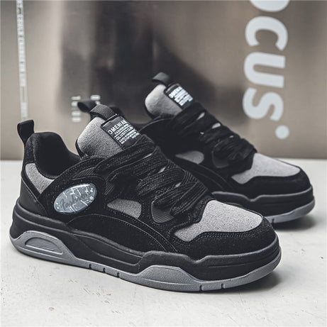 Men's Fashion Lace-Up Low-Top Platform Shoes