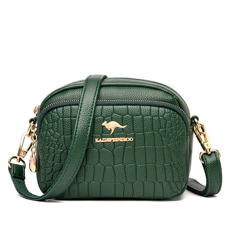 Women's Leather Crocodile Pattern Shoulder Bag