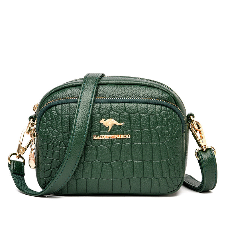 Women's Leather Crocodile Pattern Shoulder Bag