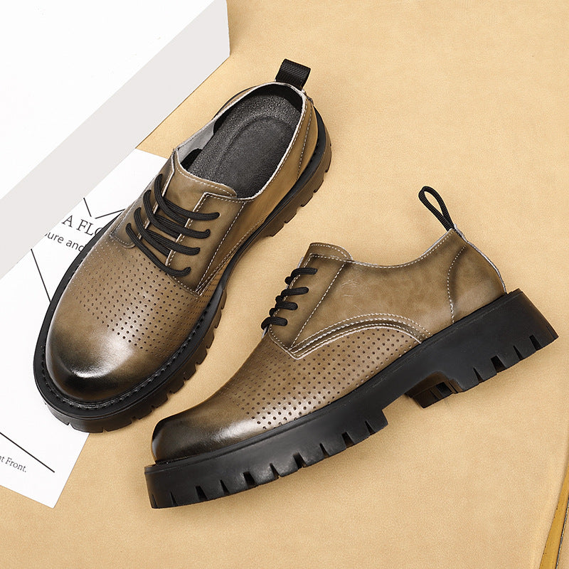 Men's Leather Fashion Trendy Martin Boots